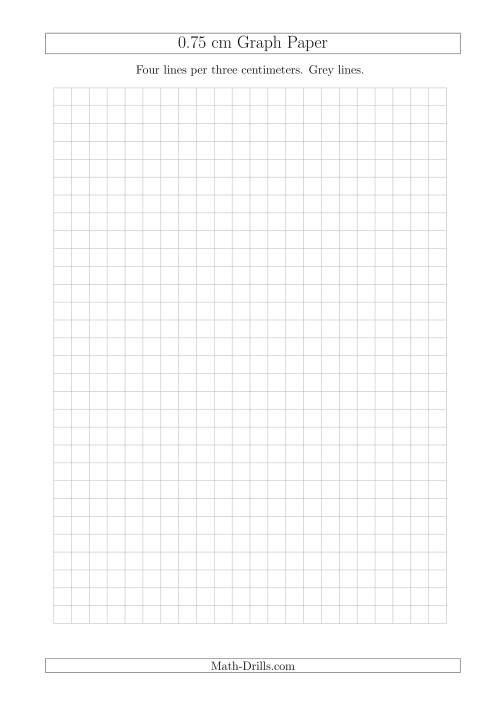 0 75 Cm Graph Paper With Grey Lines A4 Size 