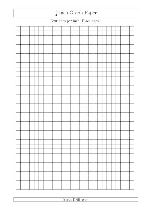 1 4 Inch Graph Paper With Black Lines A4 Size 