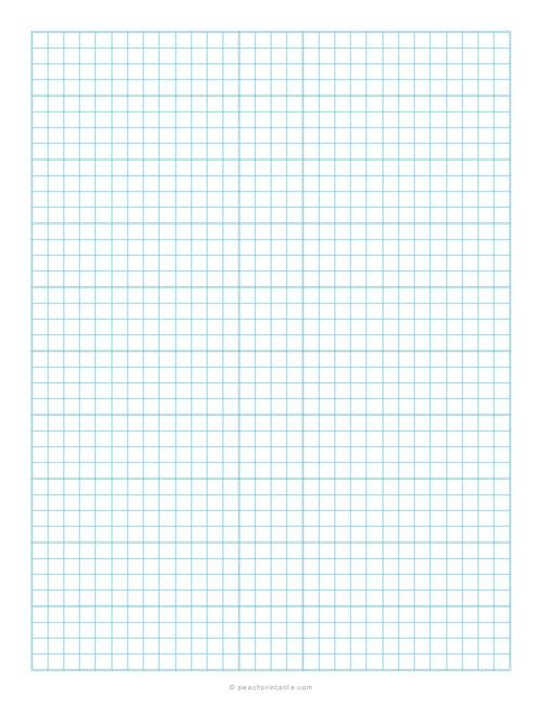 1 4 quot Inch Grid Plain Graph Paper Blue Free Printable Graph Papers 
