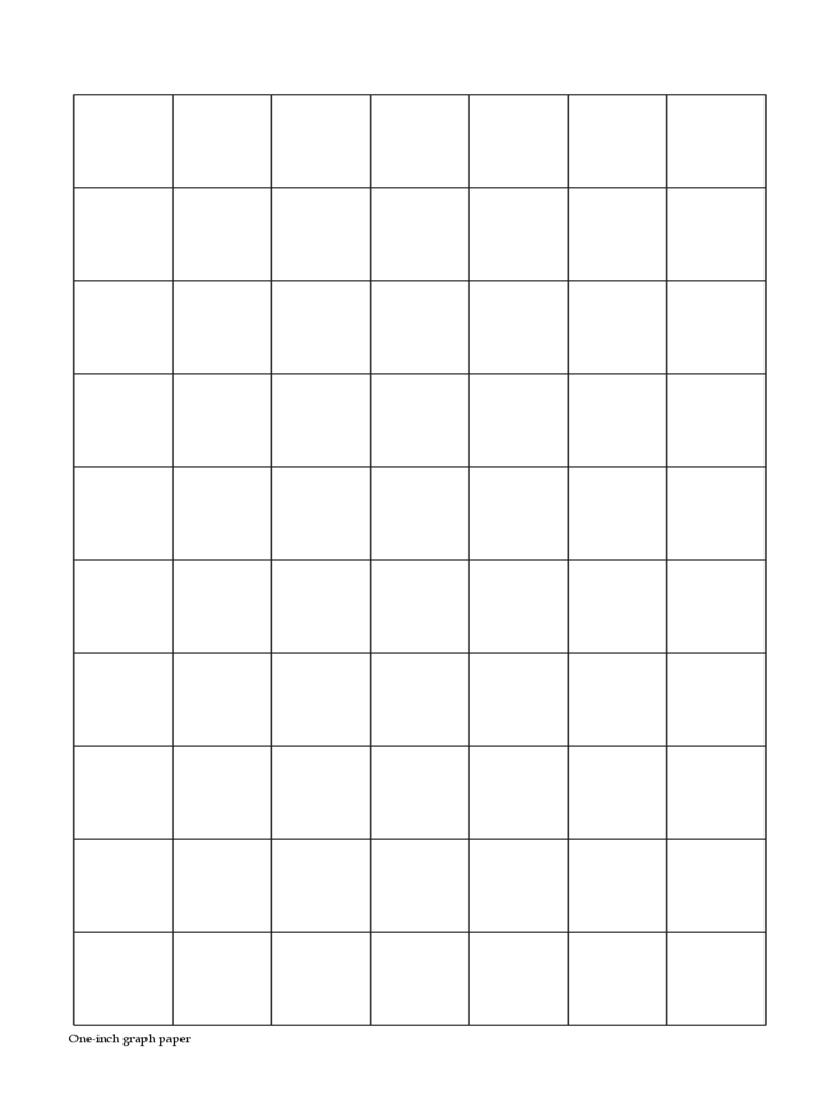 Free Printable One Inch Graph Paper