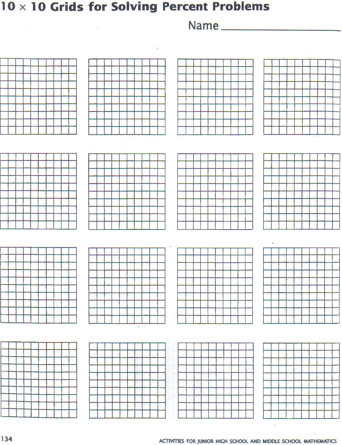 Printable Graph Paper 10 Squares To A Block