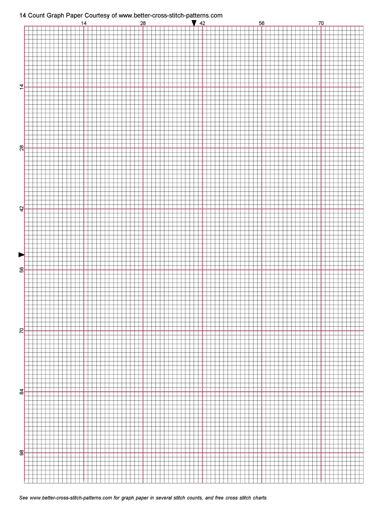 14 Count Cross Stitch Graph Paper Free