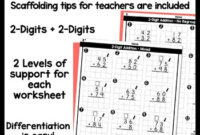 2 Digit Addition On Graph Paper Worksheets By Caffeine Queen Teacher