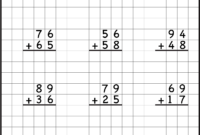 2 Digit Addition With Regrouping Carrying 5 Worksheets FREE