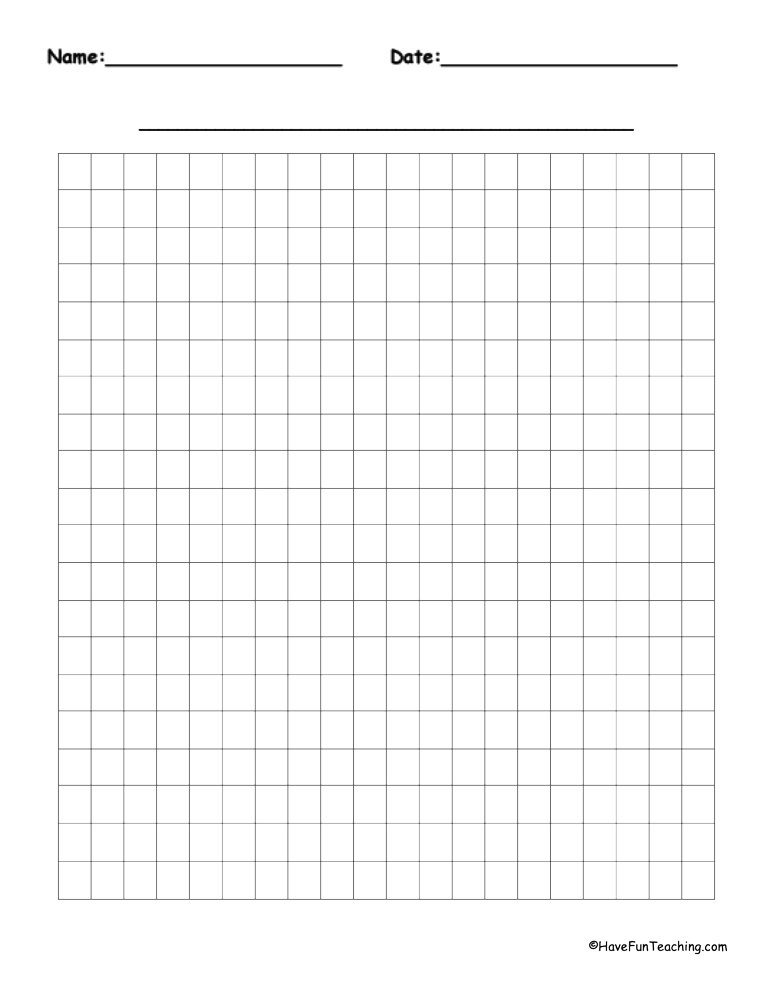 Primary Printable Graph Paper 20 Graphs