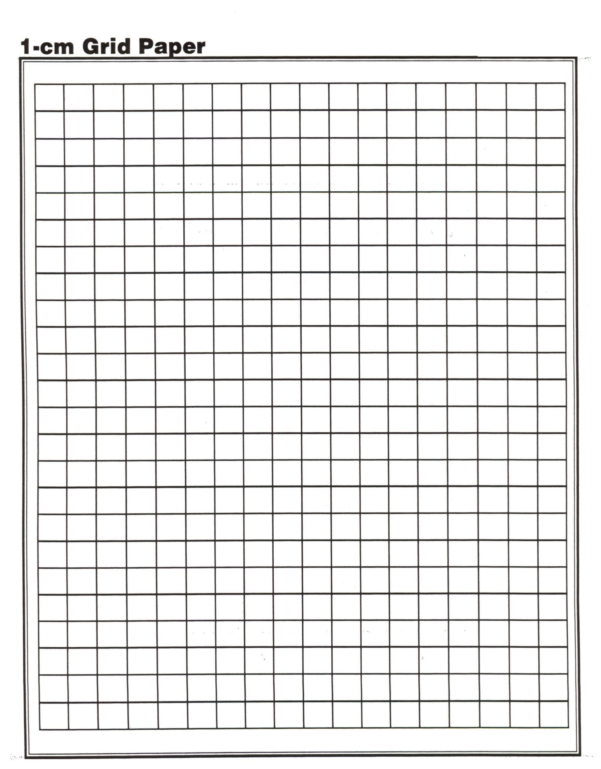 One Centimeter Graph Paper Printable