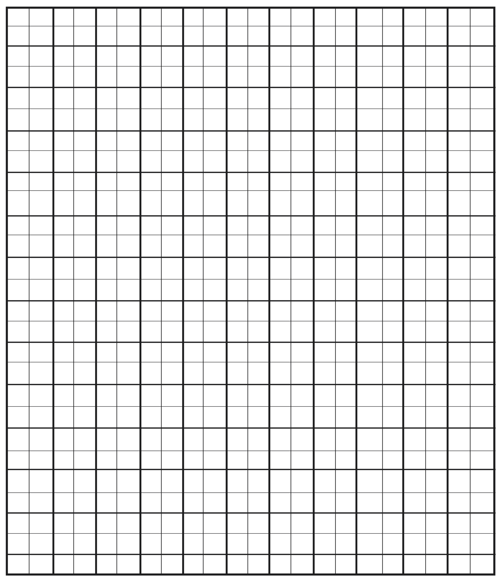 4 Free Printable 1 Inch Grid Paper In PDF 1 Inch Graph Paper