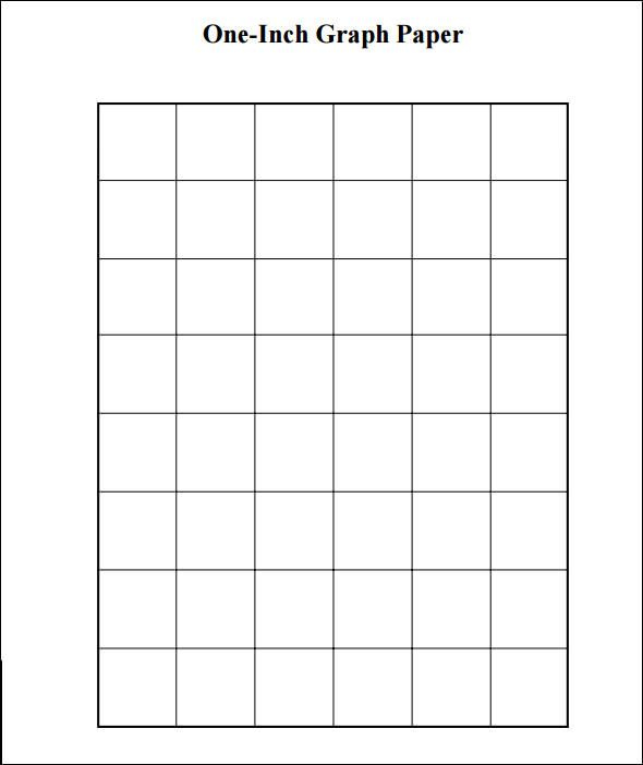 5×5 One Inch Graph Paper Print Online Free