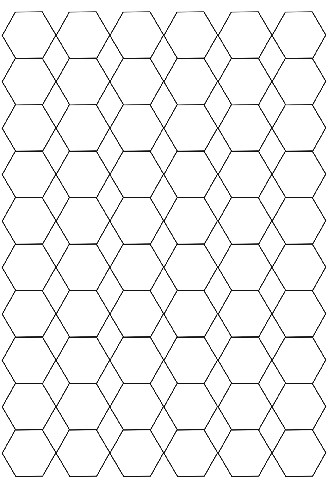 5 Free Printable Hexagonal Graph Paper Template PDF