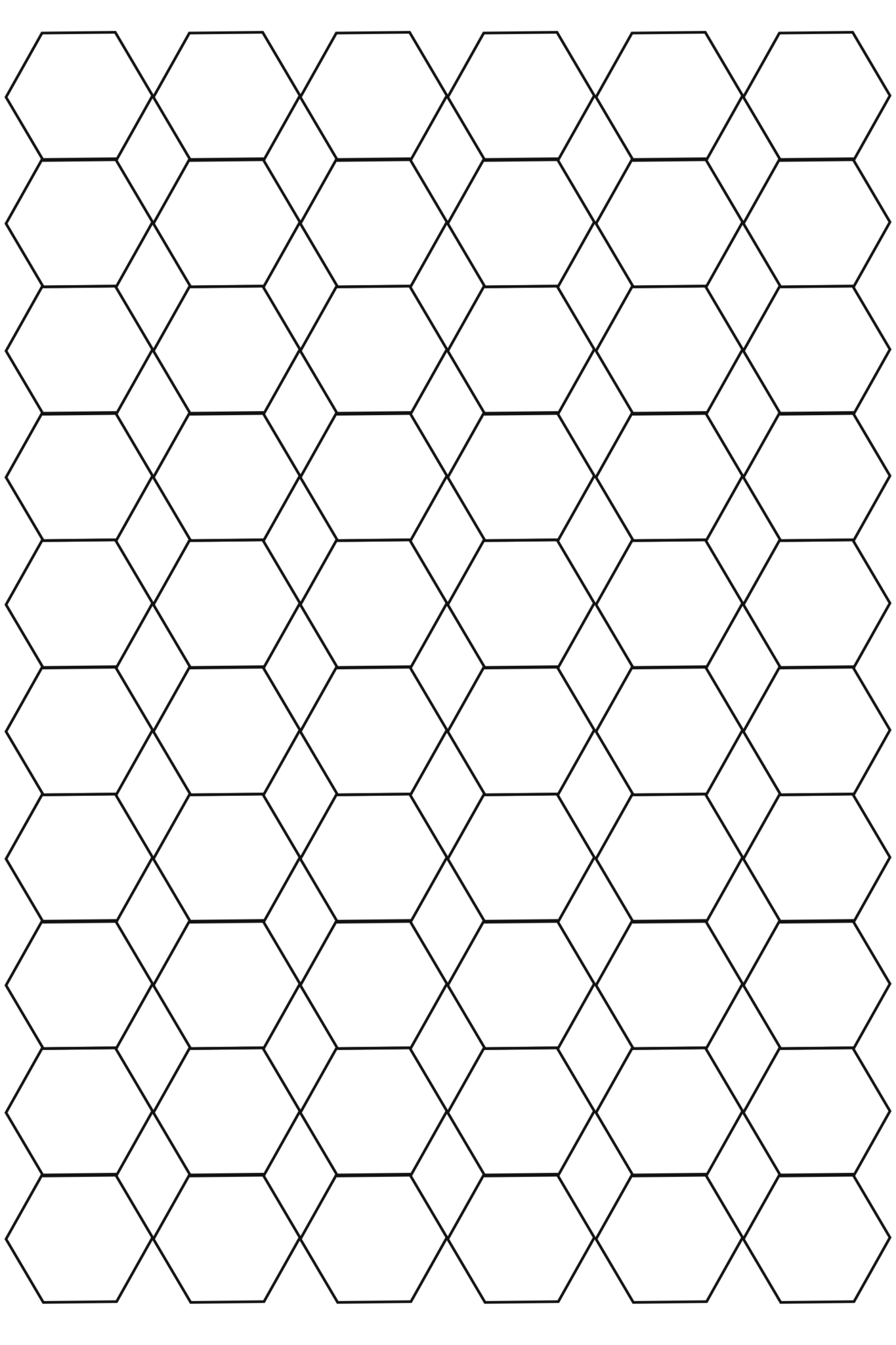 5 Free Printable Hexagonal Graph Paper Template PDF 