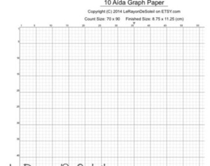 Aida 10 Cross Stitch Graph Paper Grid Template Graph Paper Cross 