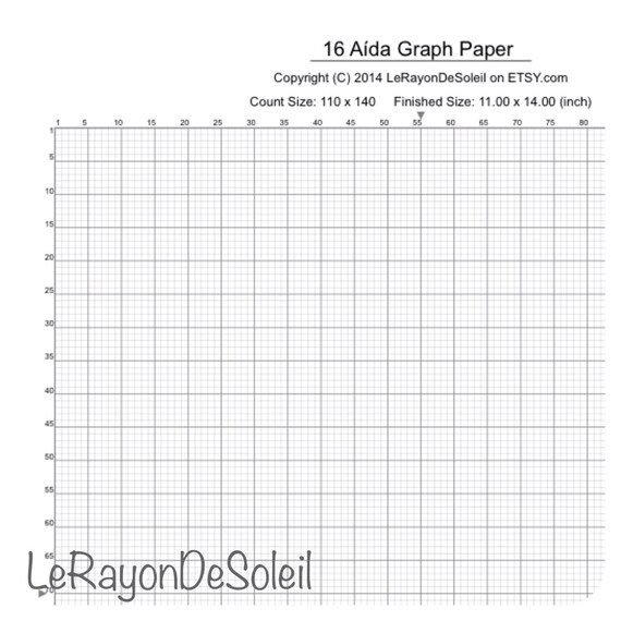 Printable 16 Count Cross Stitch Graph Paper