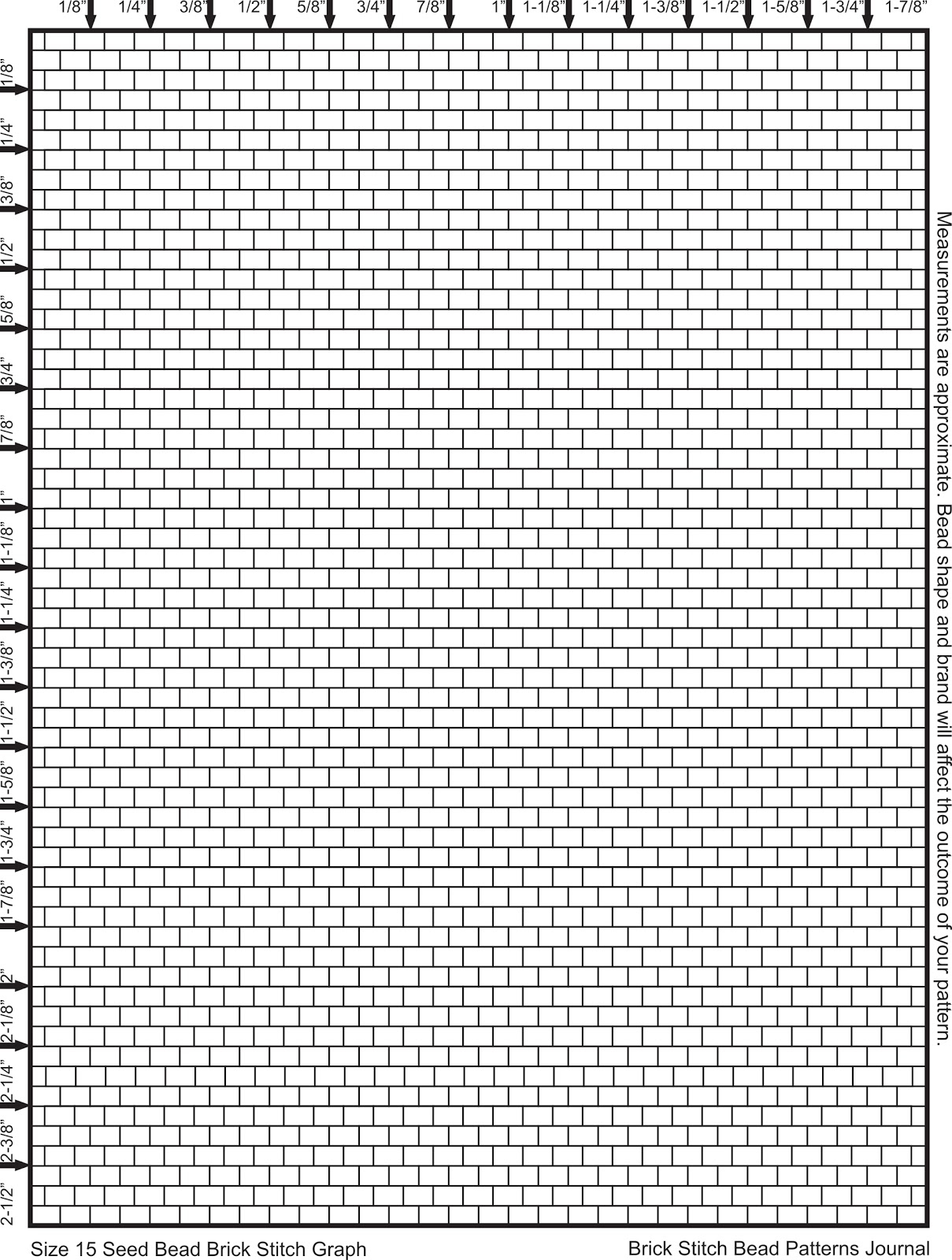 Free Printable Brick Stitch Graph Paper