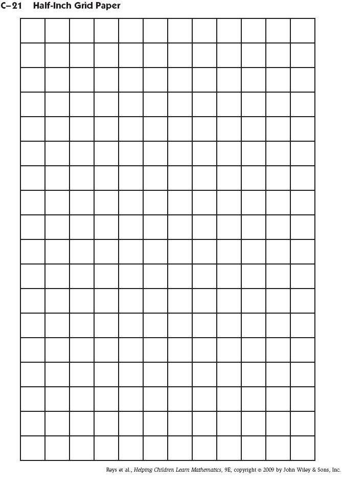 Half Inch Full Page Graph Paper Printable