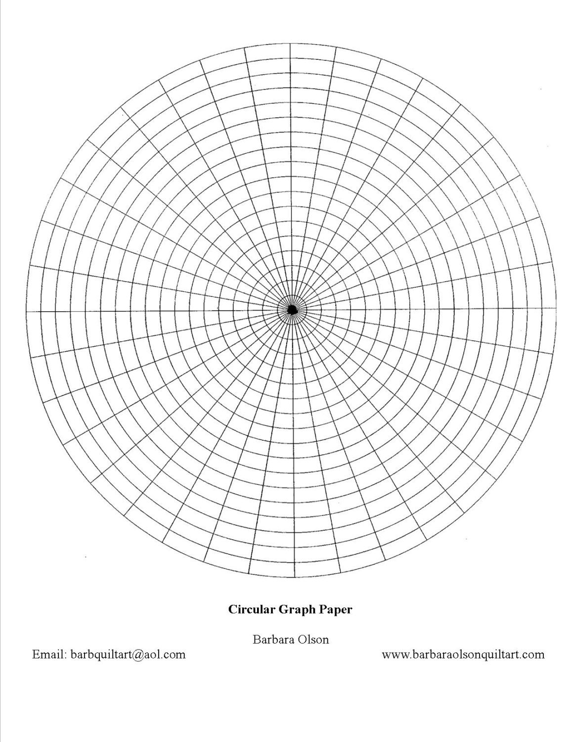 Free Printable Circular Graph Paper | Printable Graph Paper