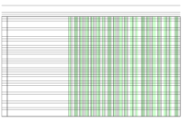 Columnar Paper With Ten Columns On Ledger Sized Paper In Landscape