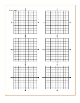 Coordinate X y Plane Graph Paper 6 Graphs On Each Side By J G TpT