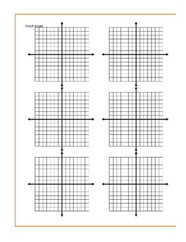 Coordinate X y Plane Graph Paper 6 Graphs On Each Side By J G TpT