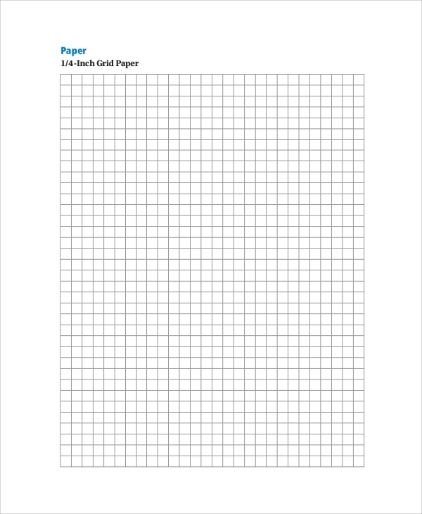 Printable Graph Paper 1 4 Inch Grid