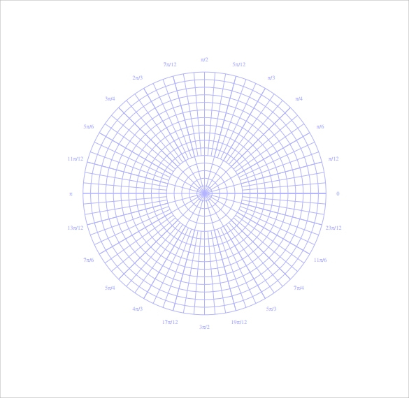 FREE 9 Printable Polar Graph Paper Templates In PDF MS Word