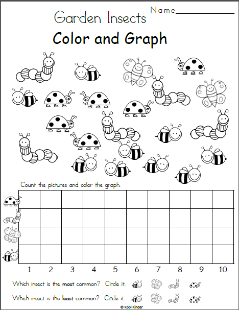 Free Insects Math Graph For Kindergarten Made By Teachers Graphing
