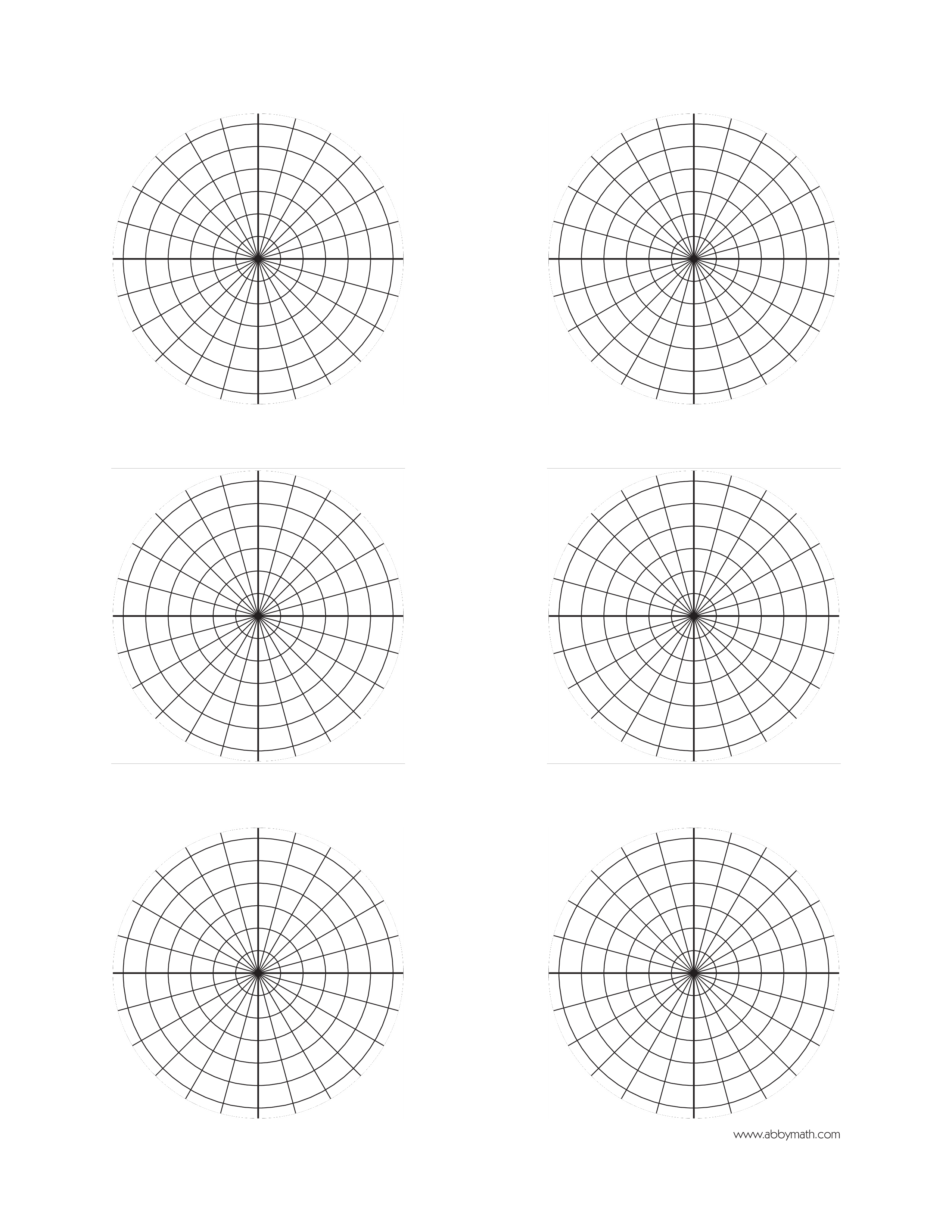 Polar Coordinate Graph Paper Free Online