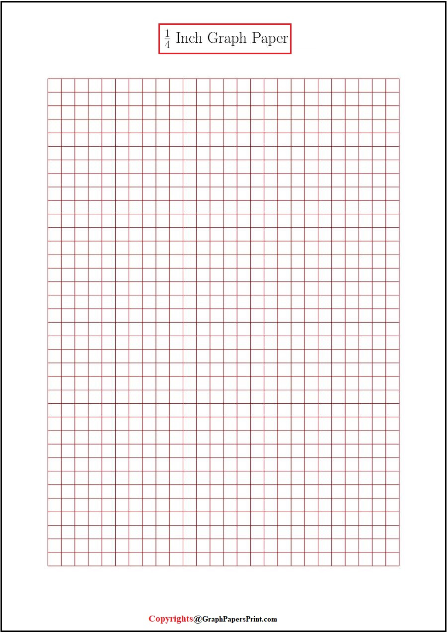 Free Printable 1 4 Inch Graph Paper Template PDF 