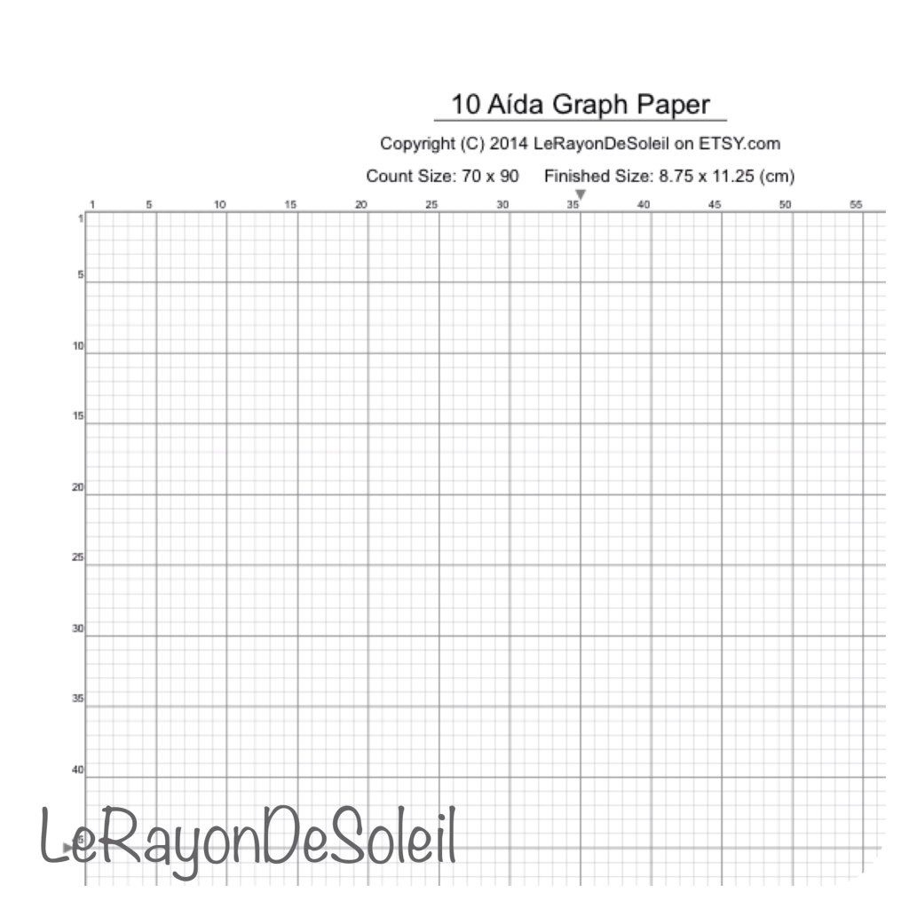 Free Printable 10 Count Cross Stitch Graph Paper In 2021 Printable 