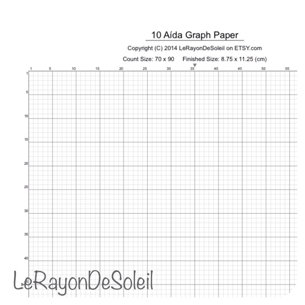 Free Printable 10 Count Cross Stitch Graph Paper