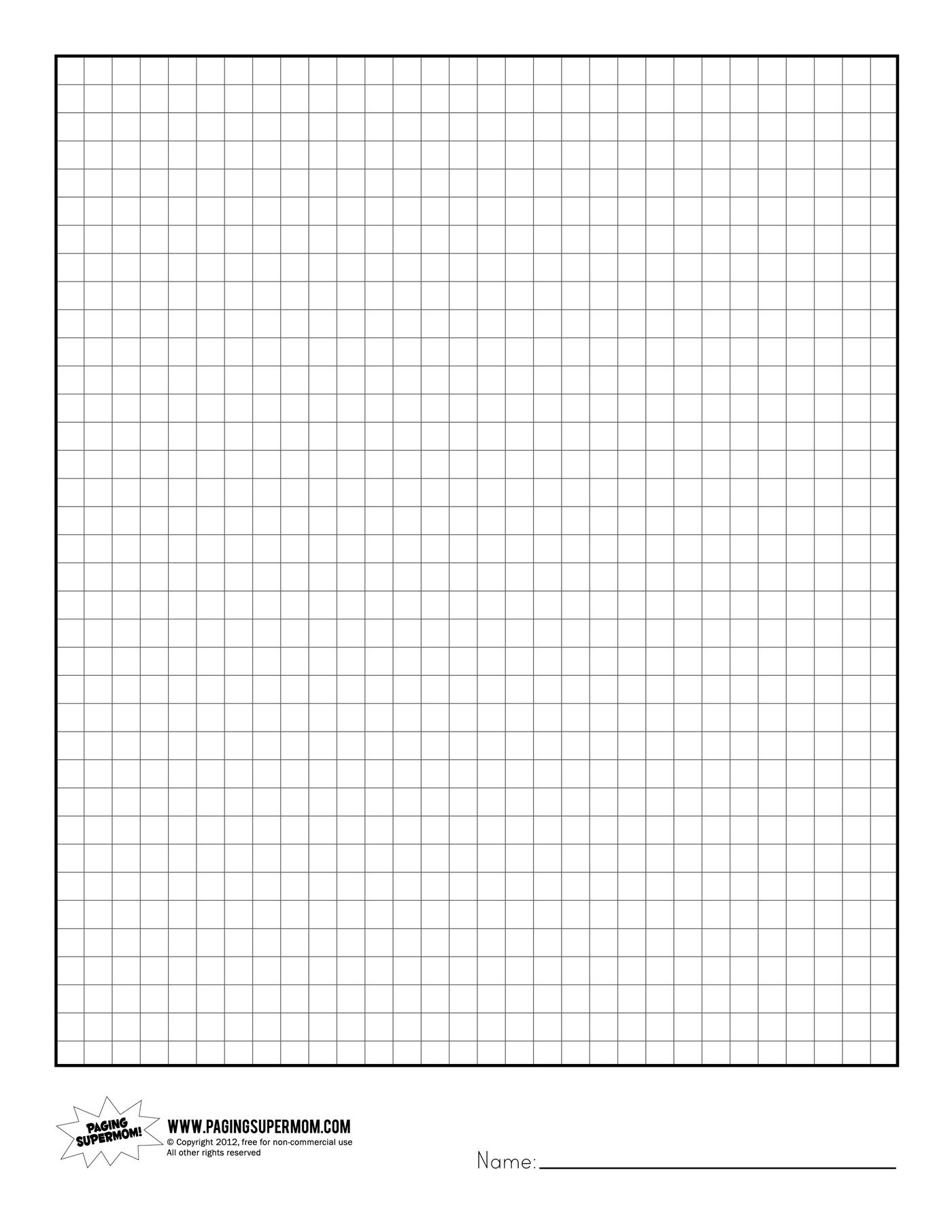 Printable 1 4 Inch Graph Paper Free Printable Graph Paper