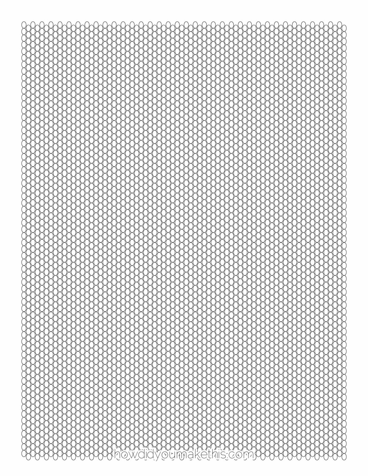 Free Printable Seed Bead Graph Paper Template In PDF
