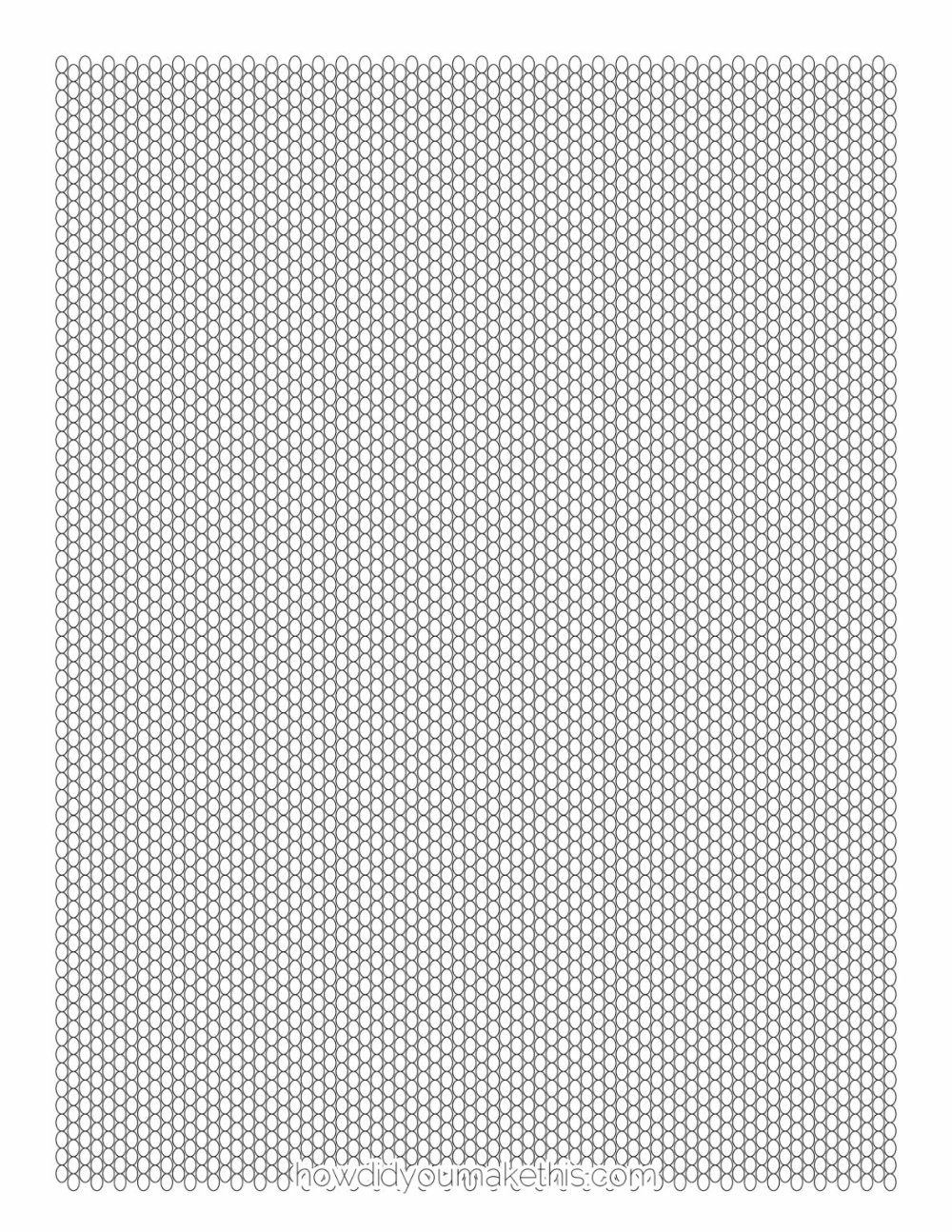 Free Blank Peyote Stitch Graph Paper