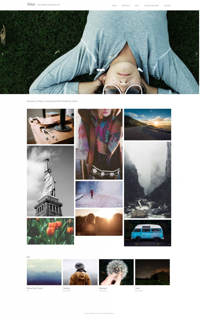 Freebie Minimalist Infinite Scroll Portfolio Theme Shibui
