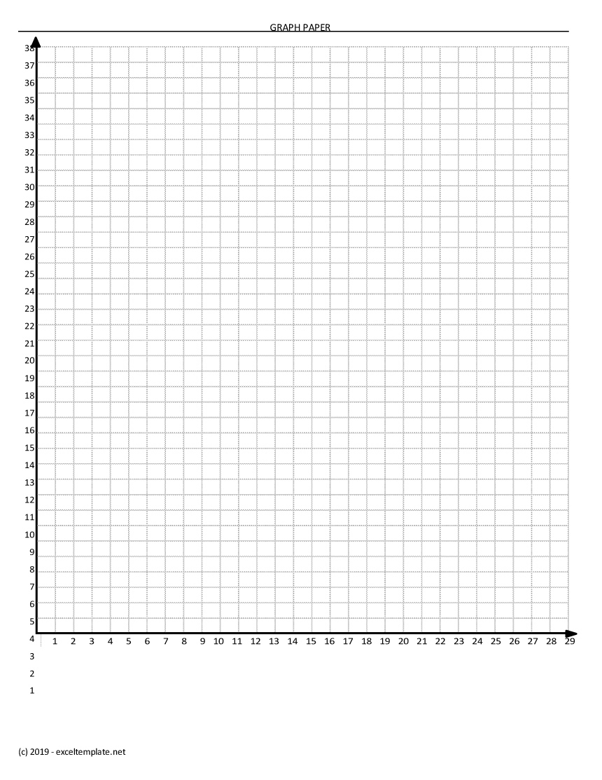 Graph Paper Horizontal With Numbers Printable Horizontal Printable 