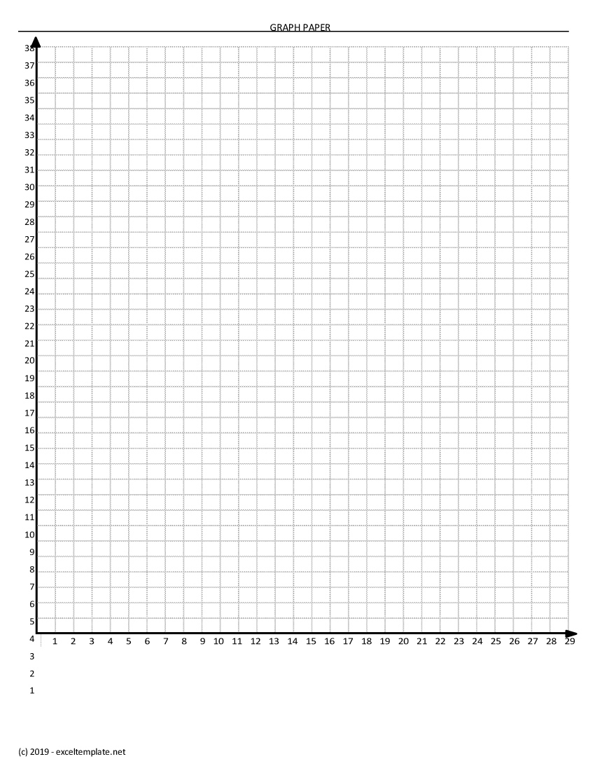 Graph Paper With Numbers Printable Horizontal