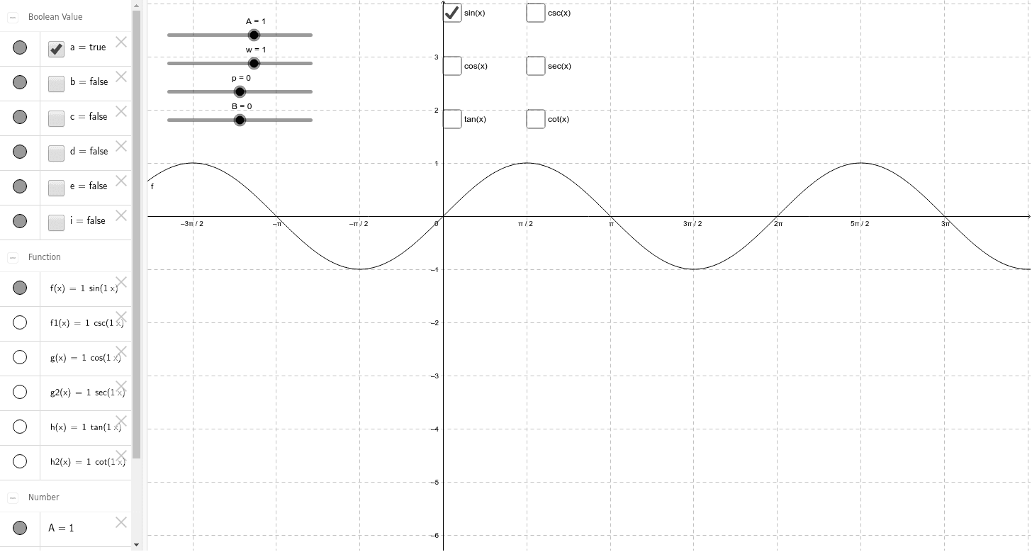 Trig Graph Paper Printable 6 Graphs