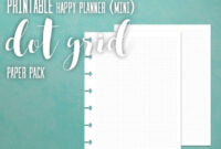 Happy Planner MINI Dot Grid Paper PRINTABLE 4 5x7