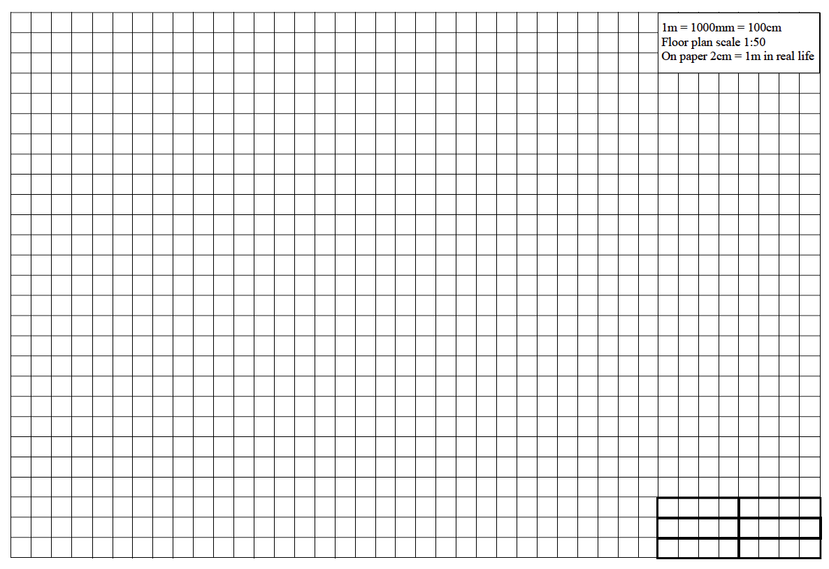 Printable Graph Paper For Drawing To Scale Floor Plans