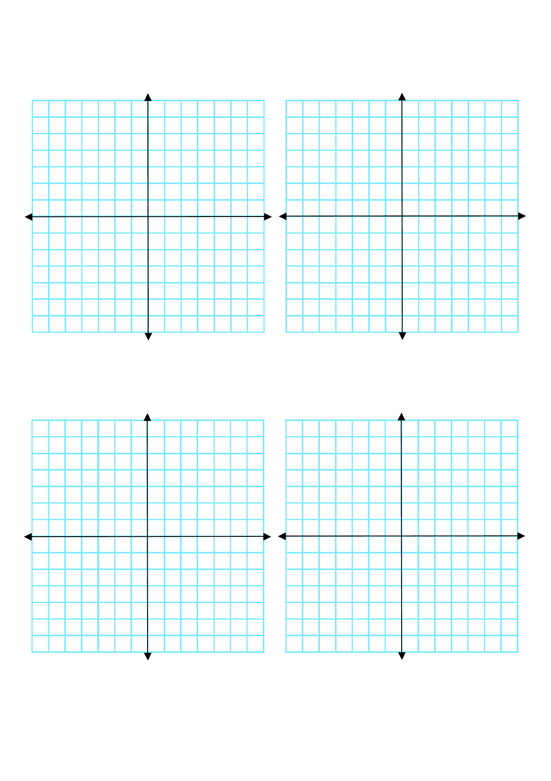 Multiple Coordinate Graphs 4 per Page Free Download