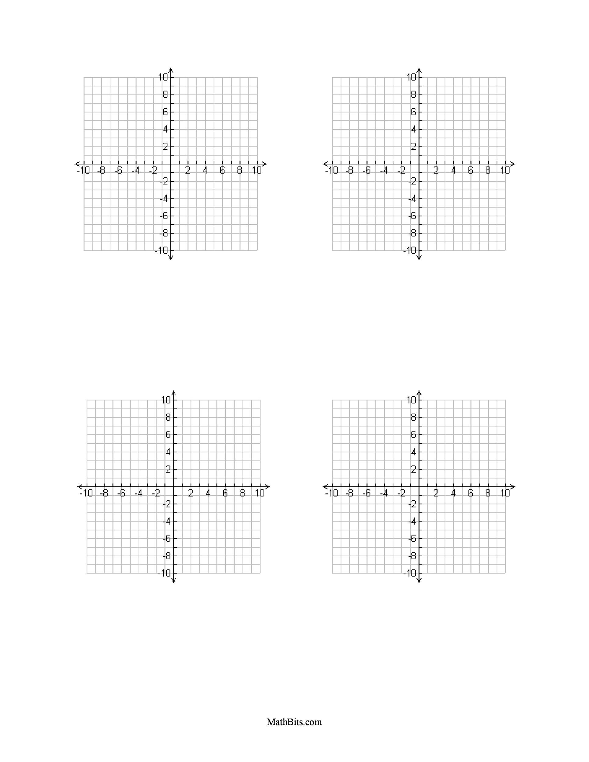 Multiple Coordinate Graphs 6 Per Page Free Download Printable Graph Paper