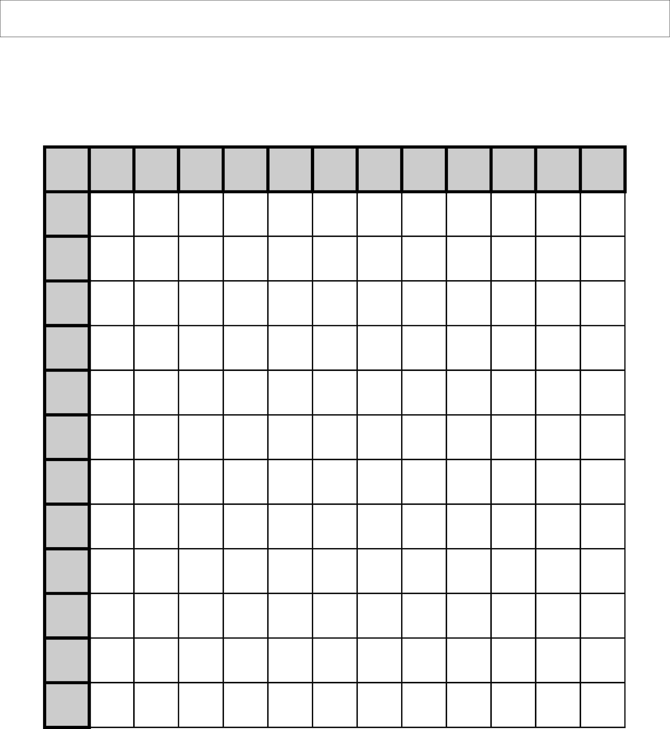 Graph Paper For Multiplication Printable