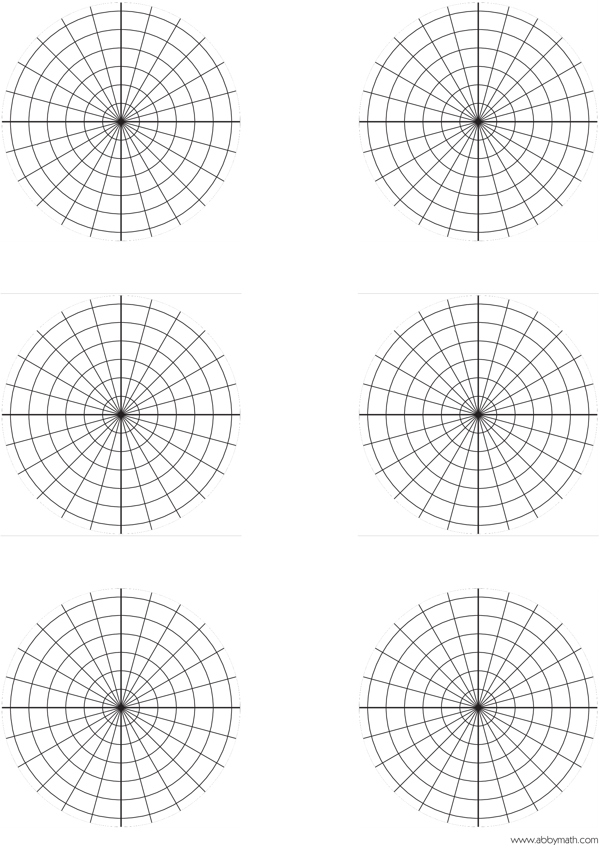 Polar Coordinate Graph Paper Printable Png