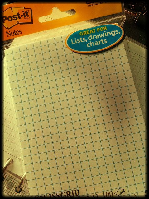 Post It Graph Paper Graphing Post Planner