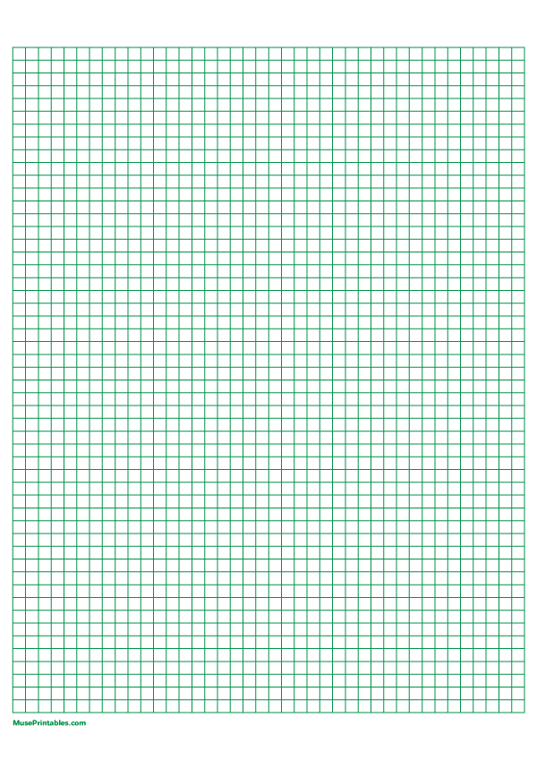 Printable 1 2 Cm Green Graph Paper For A4 Paper