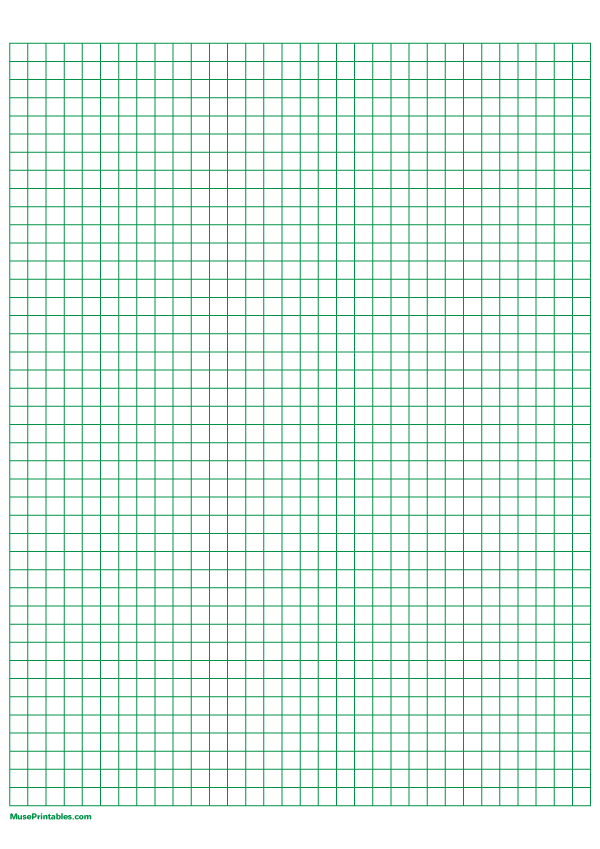 Printable Graph Paper Full Page Green