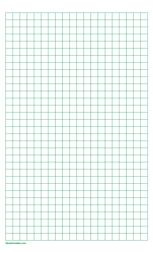 Printable 1 Cm Green Graph Paper For Legal Paper