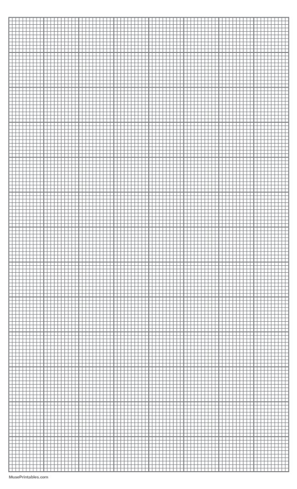 Printable 10 Squares Per Inch Gray Graph Paper For Legal Paper Free 