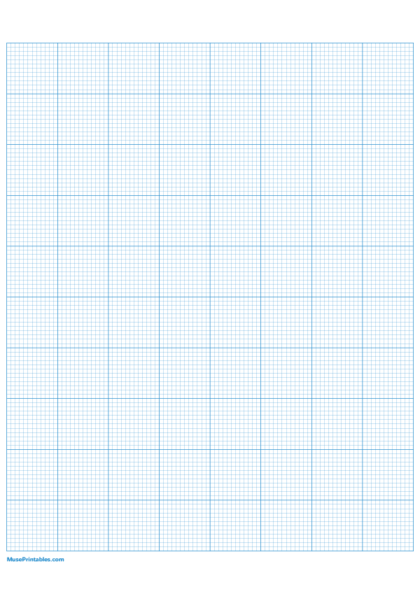 Printable 12 Squares Per Inch Blue Graph Paper For A4 Paper