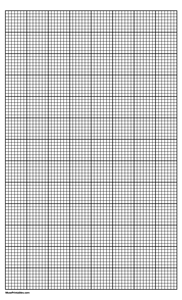 Printable 7 Squares Per Inch Black Graph Paper For Legal Paper 