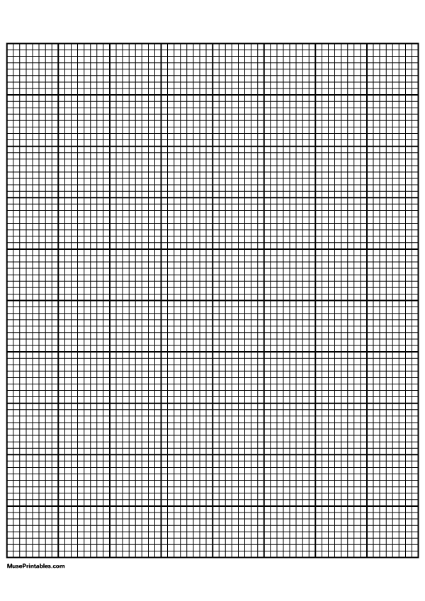 Printable 8 Squares Per Inch Black Graph Paper For A4 Paper